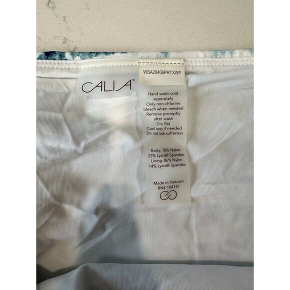 NWT Calia Wide Band Swim Bikini Bottom Watercolor Stripe Blue Size 2X - Picture 5 of 8